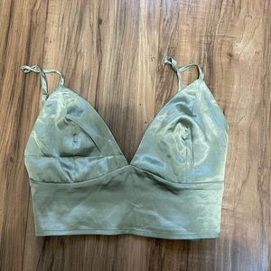 Shein sage green silk top